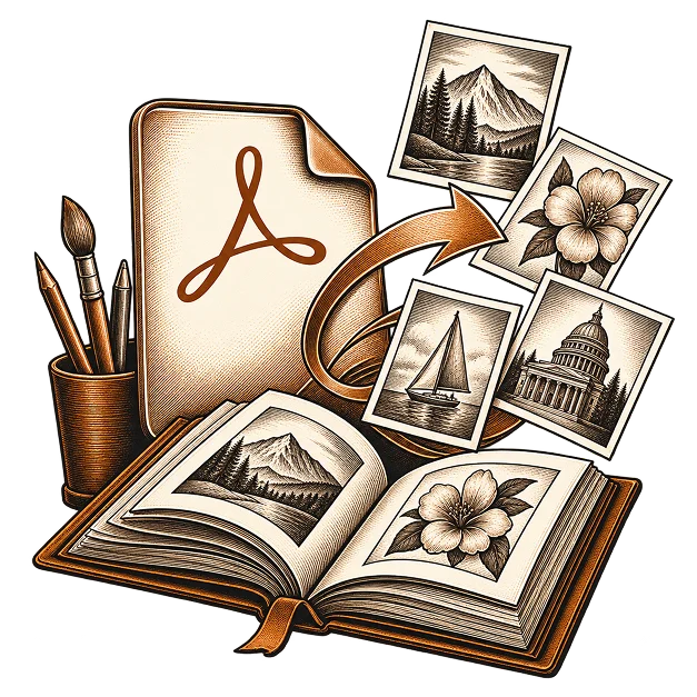 Illustration representing image extraction